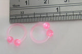 Pink Flexible Bioplast Hospital Retainers No Metal Horseshoes 16 gauge 8mm Diameter