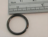 Black Titanium Hinged Seamless Continuous Hoop 14 gauge 14g 12mm Diameter