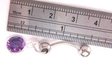 Surgical Steel VCH Hood Round Purple Crystal Jewelry Curved Barbell 14 gauge 14g - I Love My Piercings!