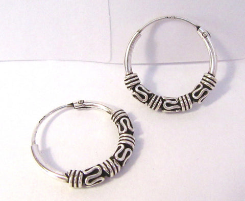 Sterling Silver Celtic Knot Hoop Earrings - I Love My Piercings!