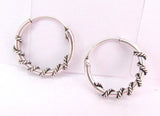 Sterling Silver Wire Wrap Hoop Earrings - I Love My Piercings!