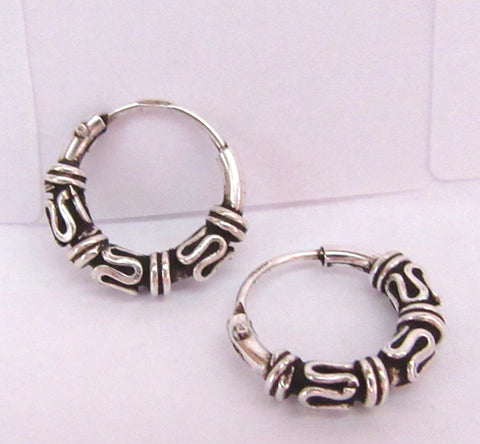 Sterling Silver Small Celtic Hoop Earrings - I Love My Piercings!