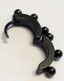 New BLACK Titanium Balls Circular Helix Cartilage Ring Hoop 18g 18 gauge - I Love My Piercings!