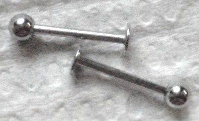 Surgical Steel Studs Posts 18 gauge 18g 10mm 3mm balls - I Love My Piercings!
