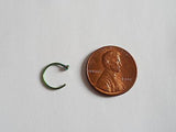 Green Titanium Open Hoop Nose Ring Stud 20 gauge 20g 8mm Diameter - I Love My Piercings!