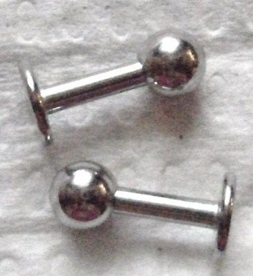 Surgical Steel Studs Posts 14 gauge 14g 6mm 4mm balls - I Love My Piercings!
