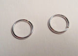 Sterling Silver Tragus Daith Rook Seamless Hoop Hoops 20 gauge 20g 7mm diameter - I Love My Piercings!