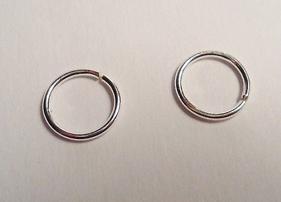 Sterling Silver Tragus Daith Rook Seamless Hoop Hoops 20 gauge 20g 7mm diameter - I Love My Piercings!
