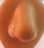 Sterling Silver Seamless Small Nose Hoop Ring Stud 20 gauge 20g 7mm diameter - I Love My Piercings!
