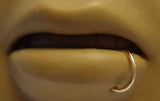 GOLD TITANIUM Side Lip Hoop Bottom Ring 16 gauge 16g 8mm diameter - I Love My Piercings!