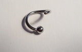 Surgical Steel Side Lip Hoop Ball Attached Captive Ring 16 gauge 16g 8mm - I Love My Piercings!