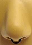 Black Titanium Plated Seamless Segment Septum Nose Ring Hoop 14g 14 gauge 8mm - I Love My Piercings!