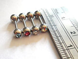 4 Surgical Steel Crystal Gem Balls Cartilage Tragus Conch Barbells 16 gauge 16g - I Love My Piercings!