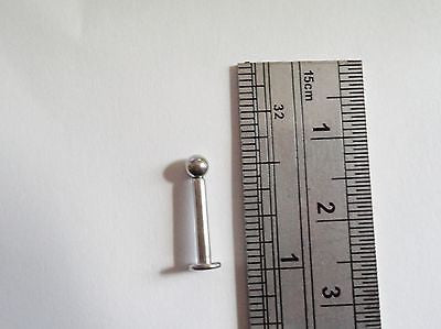 Surgical Steel Internally Threaded Stud Barbell 14 gauge 14g 10mm Post 3mm Ball - I Love My Piercings!