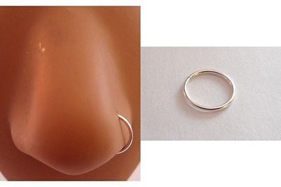 Sterling Silver Round Nose Seamless Hoop 20 gauge 20g 9mm circumference - I Love My Piercings!
