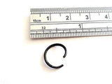 Black Titanium Seamless Nose Hoop Ring 20 gauge 20g 9mm diameter - I Love My Piercings!