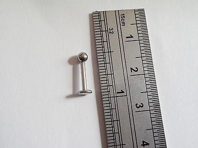 Surgical Steel Internally Threaded Stud Barbell 16 gauge 16g 8mm Post 3mm Ball - I Love My Piercings!