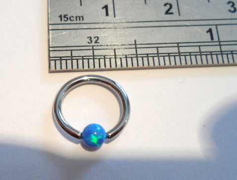 Surgical Steel Blue Opal Inner Outer Labia VCH Jewelry Vertical Horizontal Clitoral Hood Hoop - I Love My Piercings!