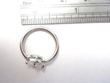 Steel Cear CZ Crystal Conch Helix Cartilage Gem Hoop 14 gauge 14g 12 mm Diameter - I Love My Piercings!