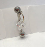 Star Clear Crystal Dangle Barbell Bar VCH Jewelry Clit Clitoral Hood Ring 16 gauge 16g - I Love My Piercings!