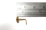 18k Yellow Gold Plated Nose Stud Pin Ring L Shape Twist Wrap 20 gauge 20g - I Love My Piercings!