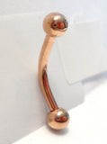 Rose Gold Titanium Barbell VCH Jewelry Hood Clit Clitoral Genital Ring 14 gauge 11 mm - I Love My Piercings!