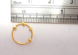 18k Yellow Gold Plated Triple Wire Knot Ear Cartilage Hoop Ring 20 gauge 20g - I Love My Piercings!