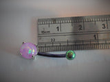 Grade 23 Titanium Light Purple Opal Bar VCH Clit Clitoral Hood Ring 14 gauge