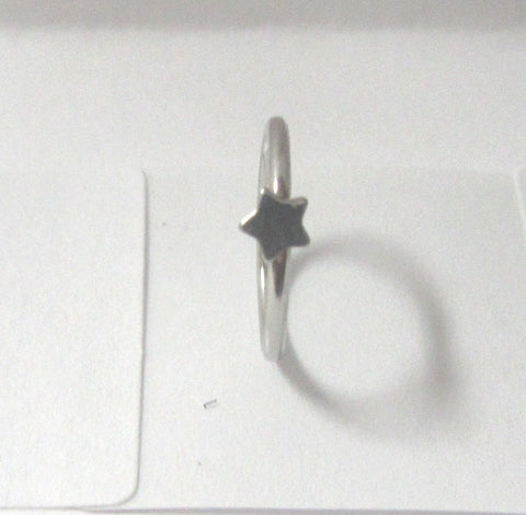 Surgical Steel Star Seamless Ear Cartilage Hoop Ring 20 gauge 20g