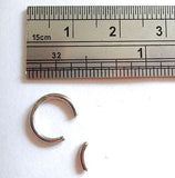 Surgical Steel Bottom Lip Hoop Ring Segment 16g 16 gauge 8mm Diameter - I Love My Piercings!
