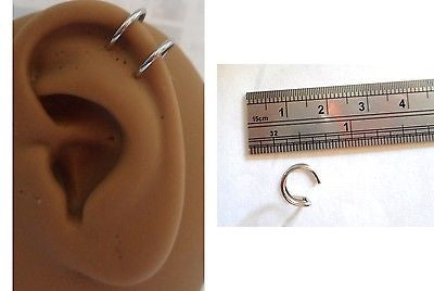 Ear Cuff Fake Helix Cartilage Piercing Jewelry Ear Hoop Surgical Steel - I Love My Piercings!