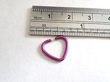 Purple Titanium Plated Heart Daith Piercing Barbell Fancy Stud 16 gauge 16g - I Love My Piercings!