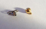 Micro Dermal Titanium Grade 23 Anchor Base Foot Gold 3mm Ball 14 gauge 14g - I Love My Piercings!