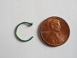Green TITANIUM Open Hoop Nose Ring Stud 20 gauge 20g 10mm Diameter - I Love My Piercings!