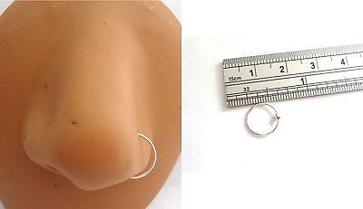 Sterling Silver Fancy Ball Nose Jewelry 925 Stud HOOP Ring 22 gauge 22g 9mm - I Love My Piercings!