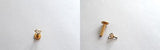 Gold Titanium Clear Crystal Helix Cartilage Stud Barbell Post 16 gauge 16g - I Love My Piercings!