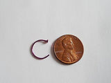 Purple TITANIUM Open Hoop Nose Ring Stud 20 gauge 20g 10mm Diameter - I Love My Piercings!