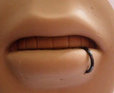 Black Titanium Segment Lip Ring Bottom Side Hoop Piercing 16 gauge 16g - I Love My Piercings!