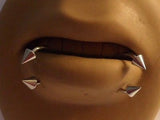 Surgical Steel Horseshoes Spiked Spikes Snake Bites Lip Rings 16 gauge 16g 10mm - I Love My Piercings!