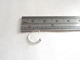 Sterling Silver Fancy Ball Nose Jewelry 925 Stud HOOP Ring 22 gauge 22g 9mm - I Love My Piercings!