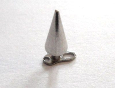 Grade 23 Titanium Micro Dermal Anchor Base Foot Long Spike Top  14 gauge 14g - I Love My Piercings!