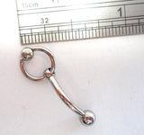 Red Gem Small Hoop Dangle Barbell Bar VCH Jewelry Clit Clitoral Hood Ring 14 gauge - I Love My Piercings!