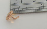 18k Rose Gold Plated Vintage Flower Nose Bent L Shape Stud Pin Post 20 gauge 20g