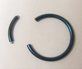 Blue Titanium Seamless Conch Hoop Ring Loose Fit 16 gauge 16g 12 mm Diameter
