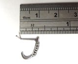 Surgical Steel Clover Bent L Shape Nose Ring Stud Hoop 20 gauge 20g