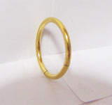 Gold Titanium Seamless Conch Hoop Ring Loose Fit 16 gauge 16g 12 mm Diameter