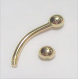 14k Gold Barbell Balls VCH Vertical Clitoral Hood Jewelry Clit Hood Ring 14 gauge