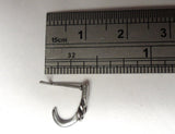 Surgical Steel Double Loop Bent L Shape Nose Ring Stud Hoop 20 gauge 20g