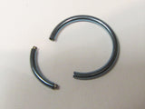 Light Blue Titanium Seamless Conch Hoop Ring Loose Fit 16 gauge 12 mm Diameter