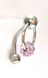 Purple Crystal Ball Dangle Bar VCH Jewelry Clit Clitoral Hood Ring 14 gauge 14g - I Love My Piercings!